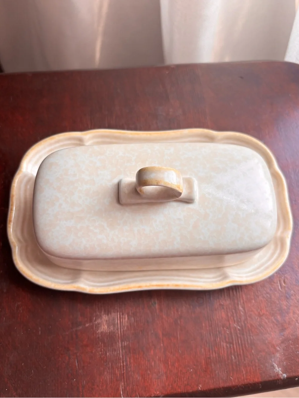 Vintage Mikasa Country Charm 1/4 Lb. Covered Butter Dish